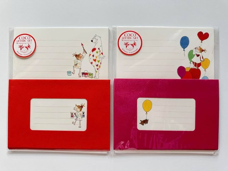 Amazon.co.jp: ココちゃん レターセット2点キャラクター お手紙